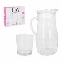 Jug and glasses set LAV Jug Glasses Crystal (7 Pieces) (4 Units) (7 pcs)