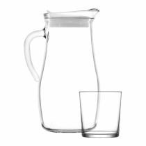 Jug and glasses set LAV Jug Glasses Crystal (7 Pieces) (4 Units) (7 pcs)