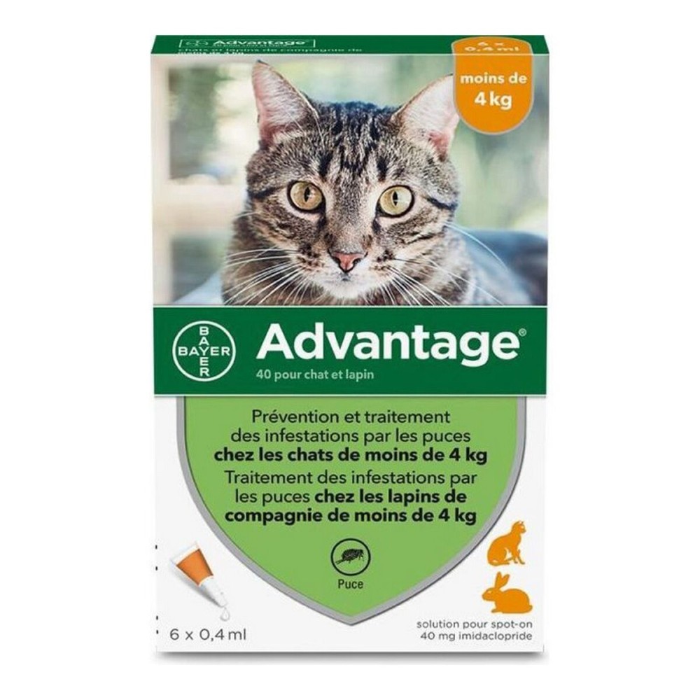 Antiparasites Advantage Chat Lapin 1-4 Kg 0,4 ml 6 Unités