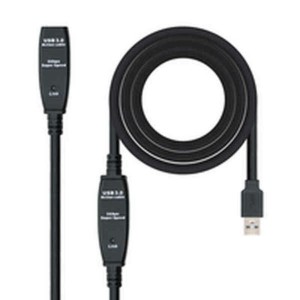 Verlängerungskabel mit USB TooQ 10.01.0313 Schwarz 15 m 5 Gbps