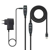 Verlängerungskabel mit USB TooQ 10.01.0313 Schwarz 15 m 5 Gbps