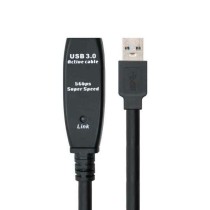 Verlängerungskabel mit USB TooQ 10.01.0313 Schwarz 15 m 5 Gbps