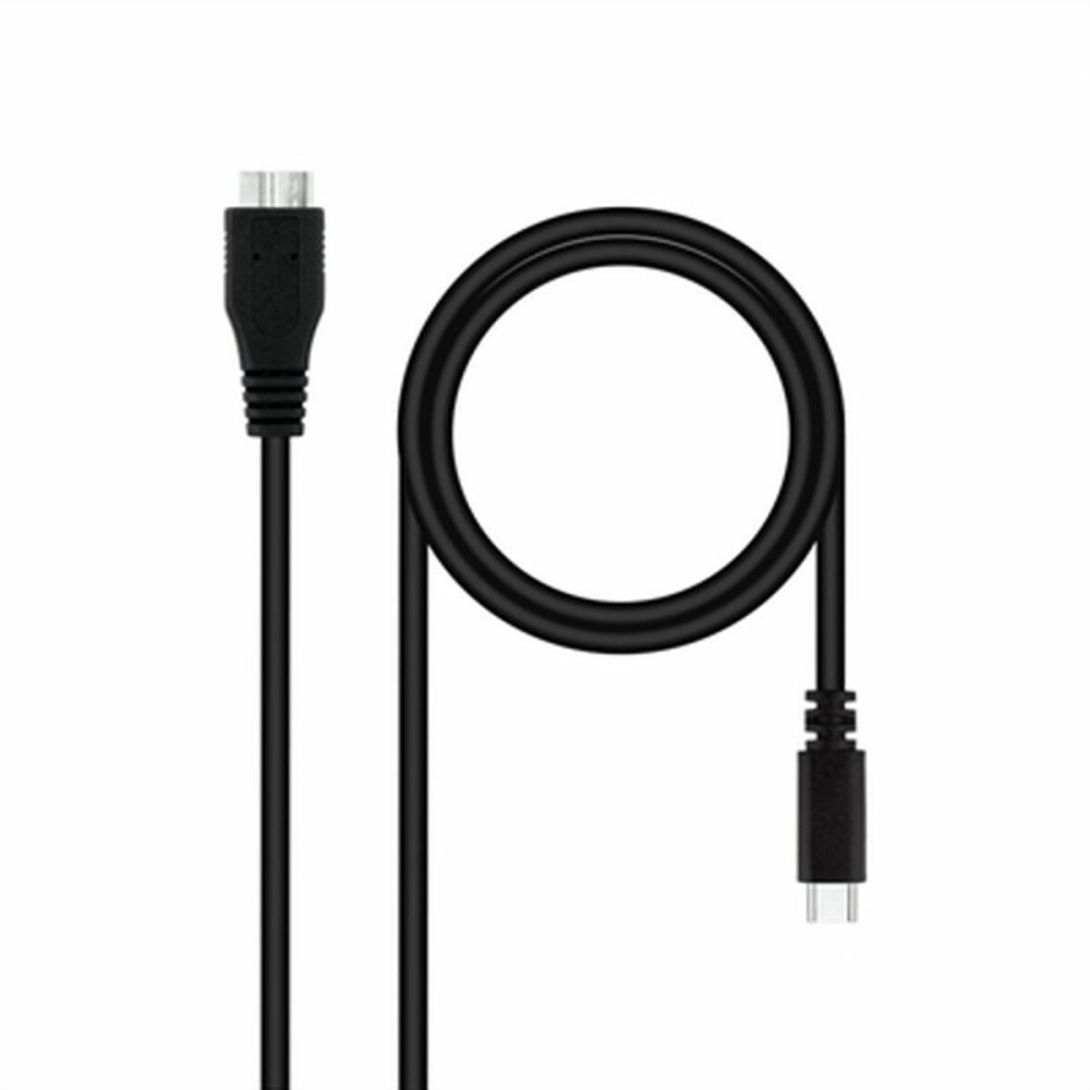 USB-Kabel auf micro-USB NANOCABLE 10.01.1201-BK Schwarz 1 m (1 Stück)