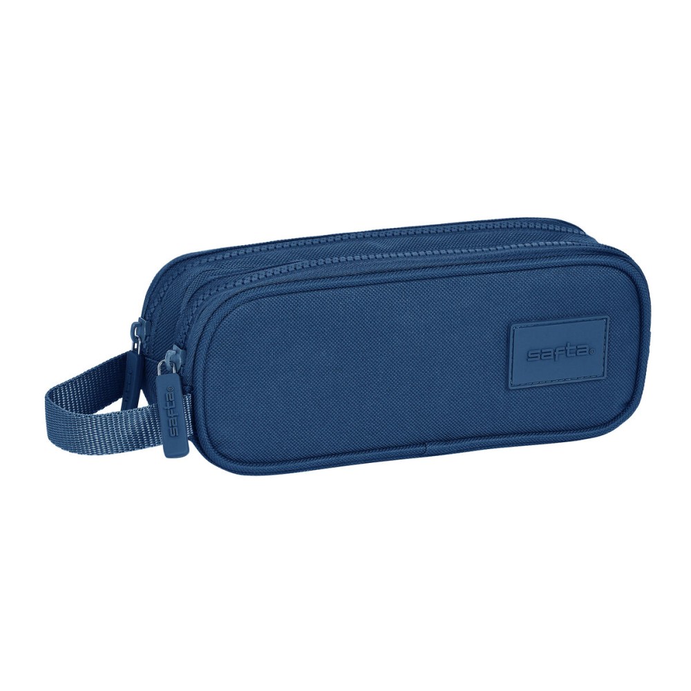 Zweifaches Mehrzweck-Etui Safta Marineblau 21 x 8 x 6 cm