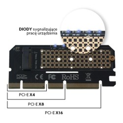 Carte PCI SSD M.2 Savio Adapter  AK-41