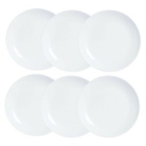 Service de vaisselle Luminarc Diwali 6 pcs Blanc verre 19 cm