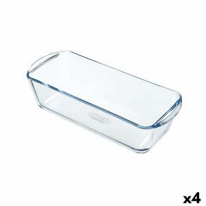 Backform Pyrex Classic Vidrio rechteckig Durchsichtig Glas 28 x 11 x 8 cm (4 Stück)