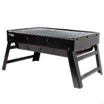 Grill Tragbarer Aktive rechteckig Schwarz 50 x 23 x 30 cm (2 Stück)