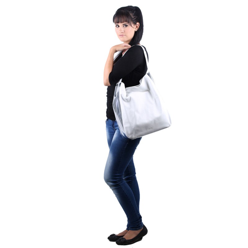 Sac-à-main Femme Calvin Klein 0813EB001-CK105-6308 Blanc 37 x 32 x 14 cm