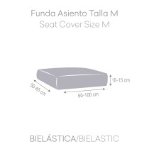 Sofa Cover Eysa JAZ Grey 85 x 15 x 100 cm