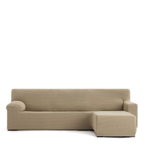 Housse pour chaise longue accoudoir court droit Eysa JAZ Beige 120 x 120 x 360 cm