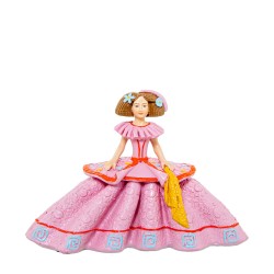 Figurine Décorative Alexandra House Living Menina Rose Acrylique Plastique Mélamine