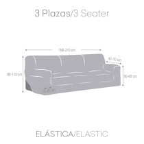 Sofabezug Eysa TROYA Weiß 70 x 110 x 210 cm