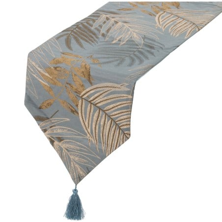 Tischläufer Alexandra House Living Blau Gold 30 x 180 cm