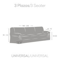 Sofabezug Eysa MID Terrakotta 100 x 110 x 230 cm