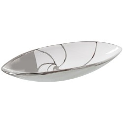 Centerpiece Alexandra House Living White Silver 40 x 13 x 8 cm