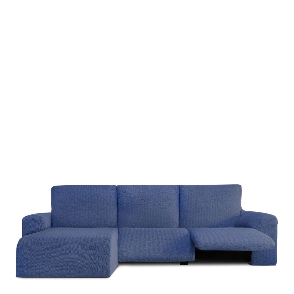 Right short arm chaise longue cover Eysa JAZ Blue 120 x 120 x 360 cm