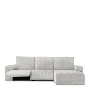 Housse pour chaise longue accoudoir court droit Eysa JAZ Blanc 120 x 120 x 360 cm