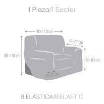 Housse de fauteuil Eysa BRONX Blanc 70 x 110 x 110 cm