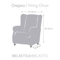 Housse de fauteuil à oreilles Eysa THOR Gris foncé 80 x 110 x 90 cm