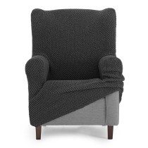 Housse de fauteuil à oreilles Eysa THOR Gris foncé 80 x 110 x 90 cm