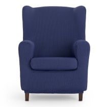 Wingback chair cover Eysa ULISES Blue 80 x 100 x 90 cm