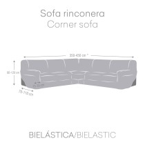 Sofa Cover Eysa ROC White 110 x 120 x 450 cm Corner-cupboard