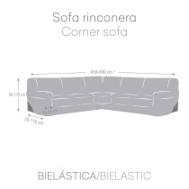 Sofa Cover Eysa ROC Light brown 110 x 120 x 600 cm Corner-cupboard