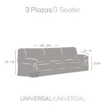 Housse de canapé Eysa TURIN Aigue marine 100 x 110 x 230 cm