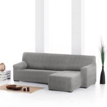 Housse pour chaise longue accoudoir court droit Eysa ROC Gris clair 120 x 120 x 360 cm