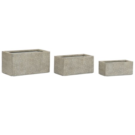 Blumenkasten Home ESPRIT Beige Fiberglas Magnesium 74,5 x 37,5 x 37,5 cm