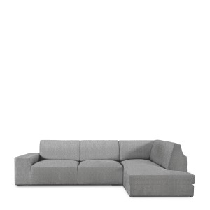 Housse pour chaise longue accoudoir long droit Eysa ROC Gris clair 110 x 120 x 500 cm