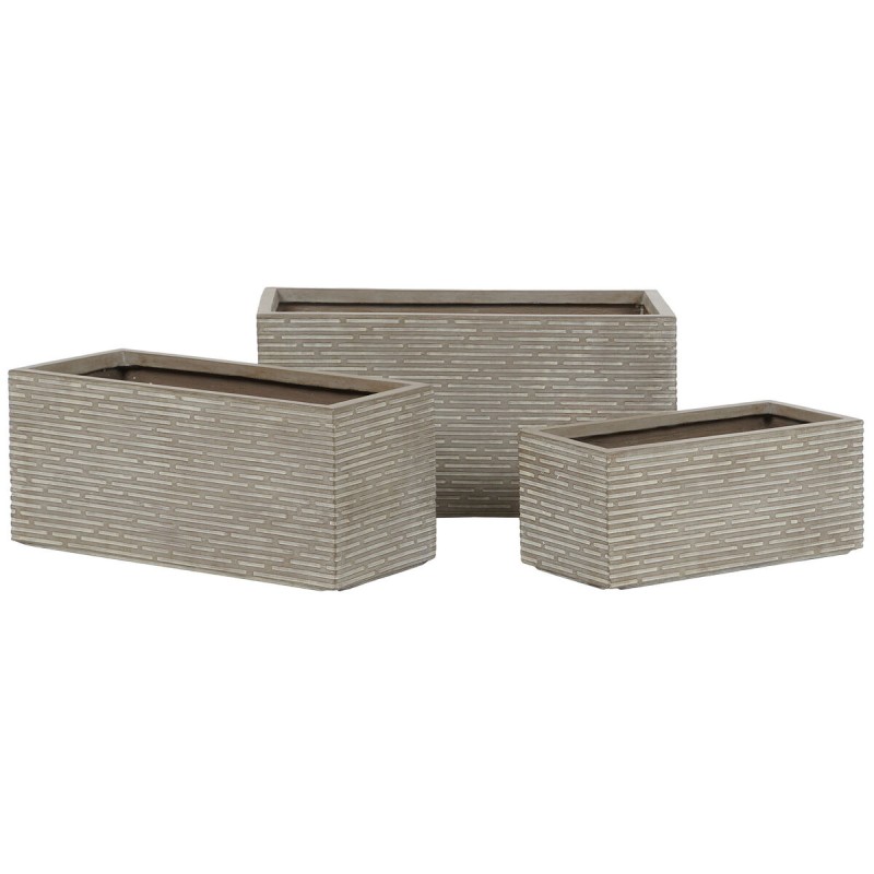 Jardinière Home ESPRIT Beige Magnésium 74,5 x 37,5 x 37,5 cm