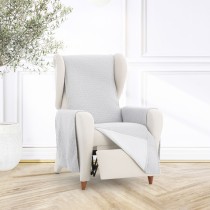 Armchair slipcovers Eysa SILVER Light grey 100 x 110 x 55 cm Reversible