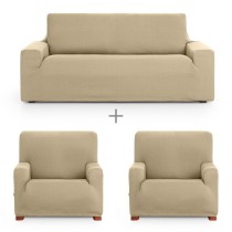 Sofa cover set Eysa ULISES Beige 3 Pieces