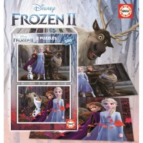 Set mit 2 Puzzeln   Frozen Believe         40 x 28 cm 100 Stücke