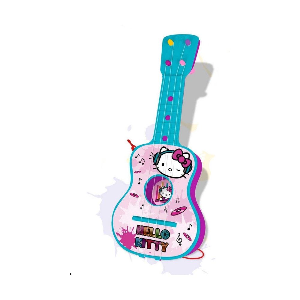 Guitare pour Enfant Hello Kitty 4 Cordes Bleu Rose