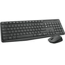 Tastatur mit Drahtloser Maus Logitech MK235 Schwarz Portugiesisch