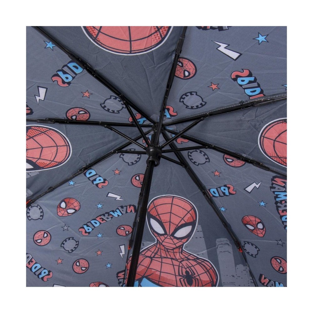 Faltbarer Regenschirm Spiderman Grau (Ø 92 cm)