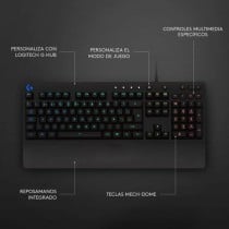 clavier et souris Logitech G213 Prodigy Noir Qwerty Italien