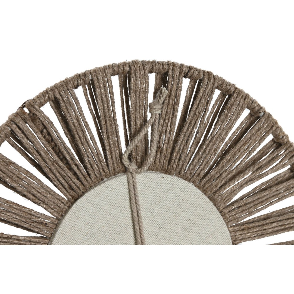 Mirror Set Home ESPRIT Natural Tropical 20 x 1 x 20 cm (3 Pieces)