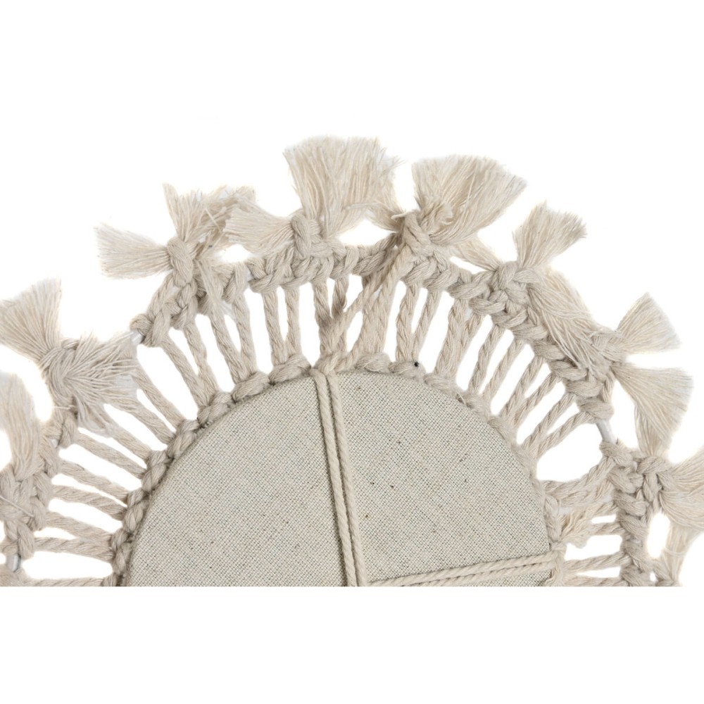 Ensemble de miroirs Home ESPRIT Blanc Boho 20 x 1 x 20 cm (3 Pièces)