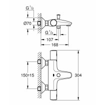 Two-handle Faucet Grohe Brass