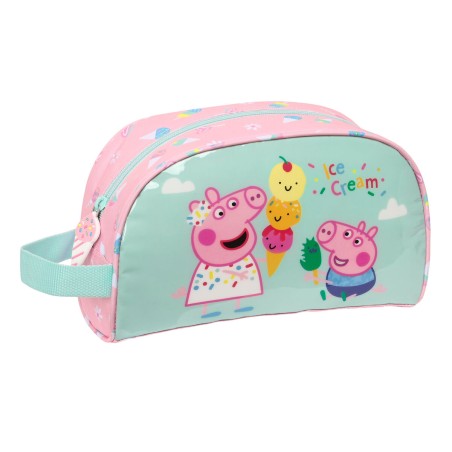 School Toilet Bag Peppa Pig Ice cream Pink Mint 26 x 16 x 9 cm