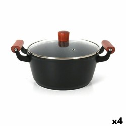 Casserole avec Couvercle en Verre Quttin Doha 39 x 28 x 15 cm (4 Unités)