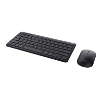 clavier et souris Trust Lyra Noir Monochrome Anglais QWERTY