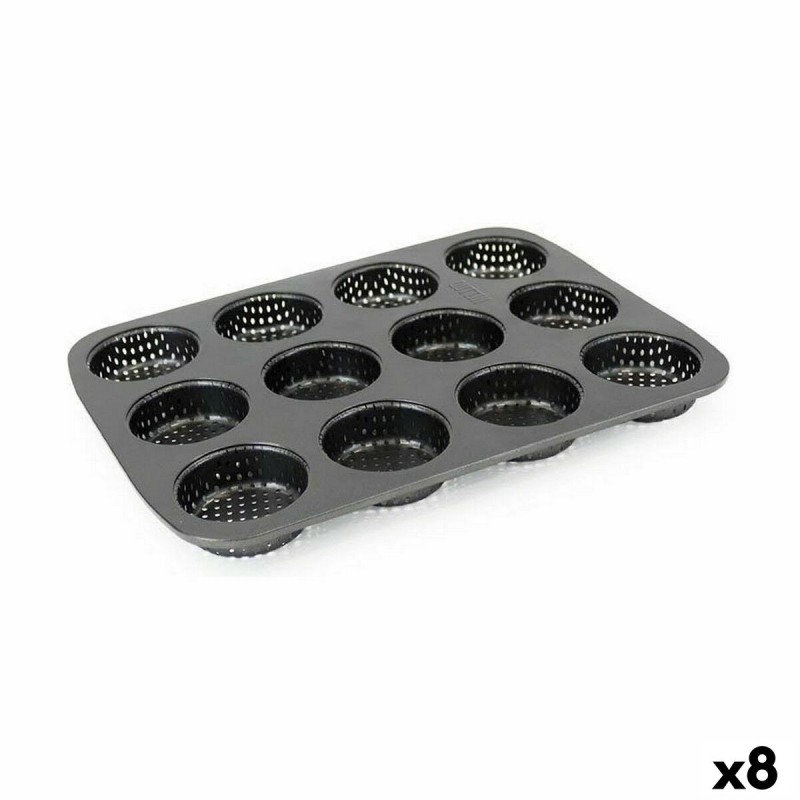 Tartlets tin Quttin 29 x 22 x 2,2 cm Drilled (8 Units)