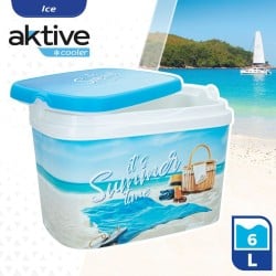 Tischtennis-Set Aktive Summer Beach Kunststoff 6 L 29 x 20 x 19,5 cm (8 Stück)