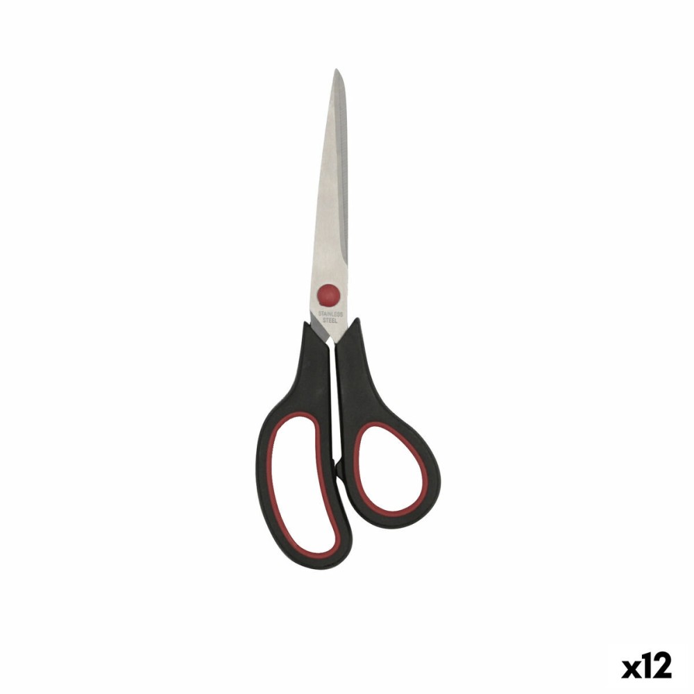 Ciseaux de Cuisine Quid Rico Noir Rouge Métal 21 cm (12 Unités)