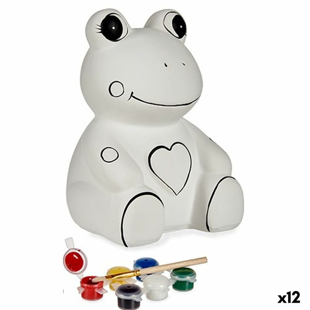 Paint Your Own Money Box Pincello BS1120B Ceramic Frog 15,5 x 21,5 x 16 cm (12 Units)